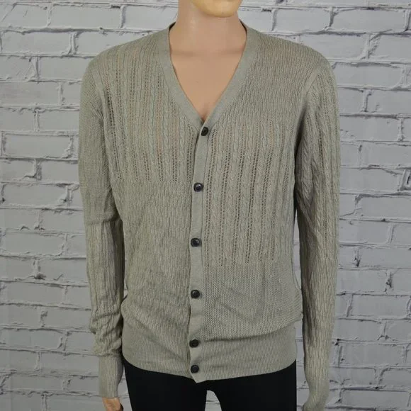 Mens All Saints Yurik Cardigan Sweater size medium
